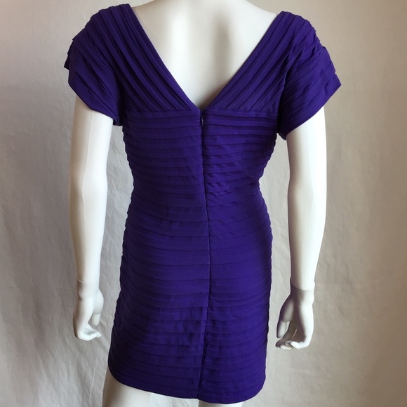 London Times Purple Bandage Dress - Picture 4 of 7